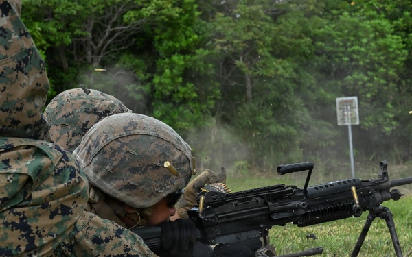 U.S. Marines and Sailors with Combat Logistics Regiment 35, 3rd Marine Logistics Group, Conduct Live-fire Training