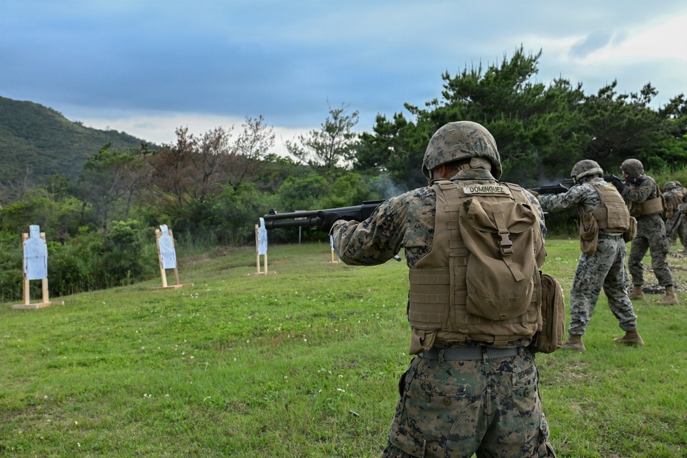 U.S. Marines and Sailors with Combat Logistics Regiment 35, 3rd Marine Logistics Group, Conduct Live-fire Training