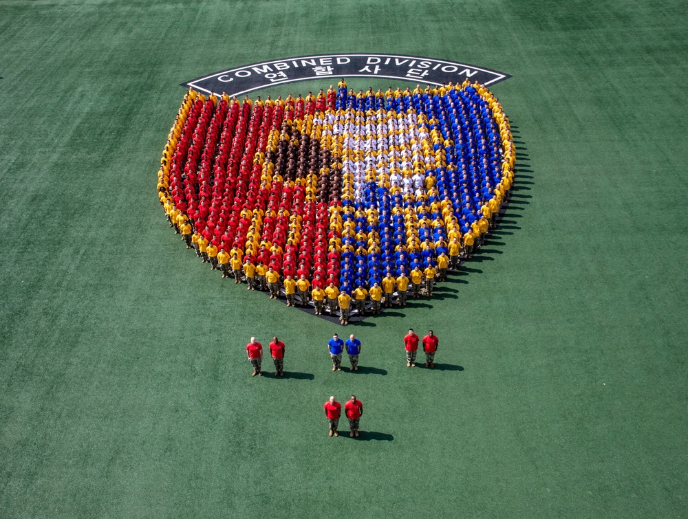 Champion Brigade Forms Up to Portray Brigade Insignia
