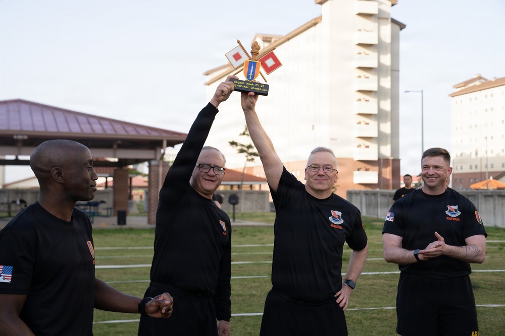1SIG BDE Signal Month: 1st Signal Brigade Soldiers participate in Signal Month Run at Camp Humphreys.