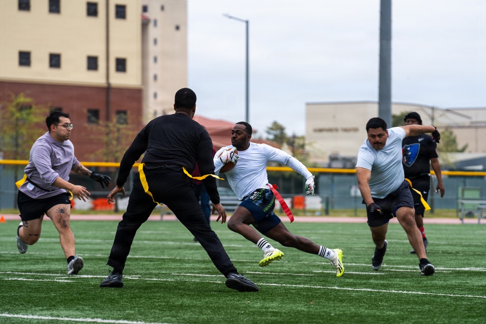 1SIG BDE Signal Month: 1st Signal Brigade Soldiers compete in Flag Football Tournament