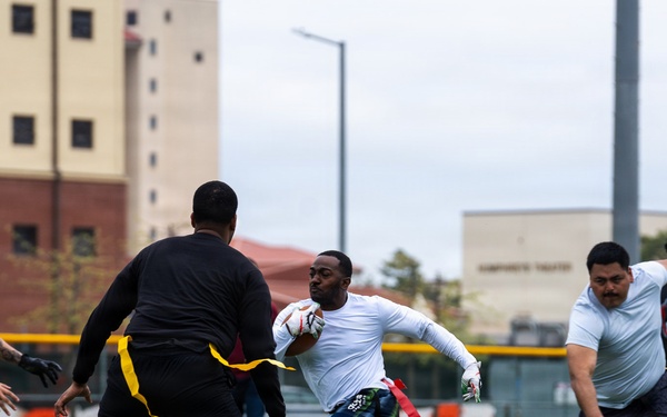 1SIG BDE Signal Month: 1st Signal Brigade Soldiers compete in Flag Football Tournament