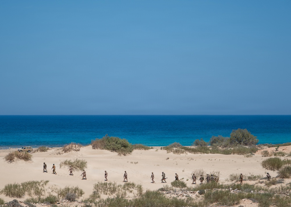 Multinational forces assault shoreline objective during Flintlock 2026