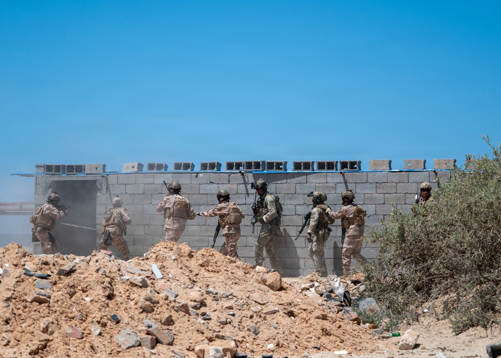 Multinational forces assault shoreline objective during Flintlock 2026