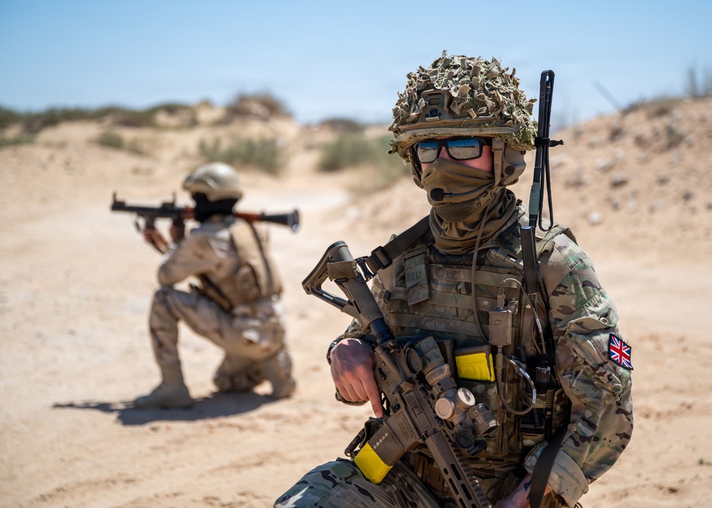 Multinational forces assault shoreline objective during Flintlock 2026