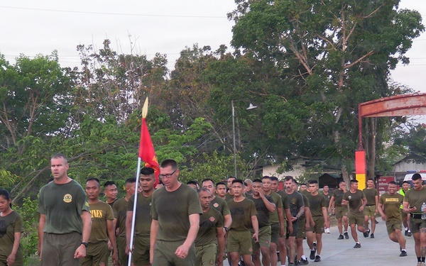 Balikatan 26: U.S. Marines with MRF-D 26 participate in physical training with Philippine marines