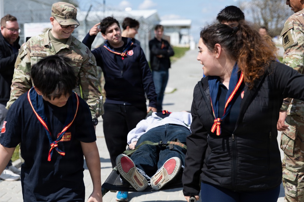 Salvation Army Scouts from the Romania Division visit Mihail Kogălniceanu Air Base