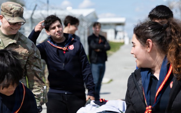 Salvation Army Scouts from the Romania Division visit Mihail Kogălniceanu Air Base