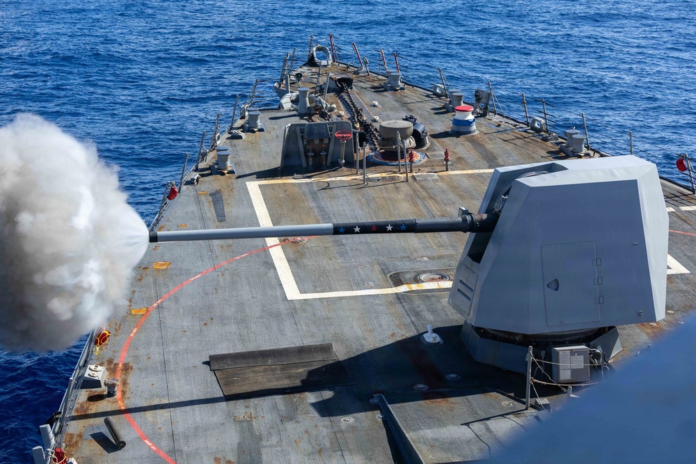 USS Truxtun Conducts Live Fire Exercise