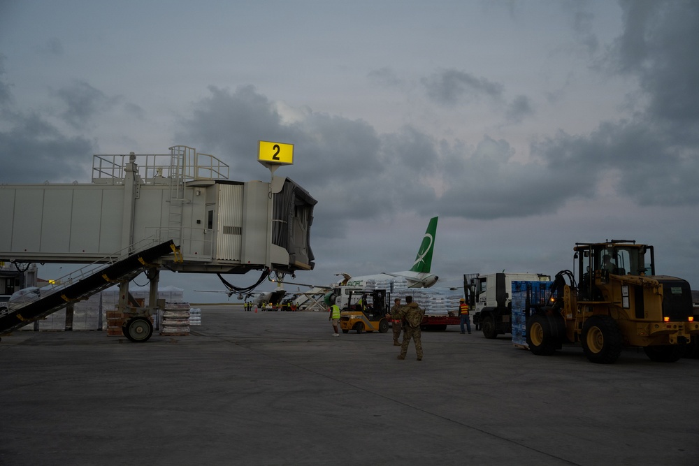 Relief arrives in Saipan as 36th CRS responds to Super Typhoon Sinlaku