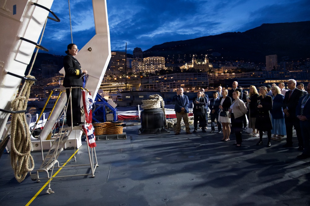 U.S. Navy Hosts Reception aboard USNS Marie Tharp (T-AGS-66)