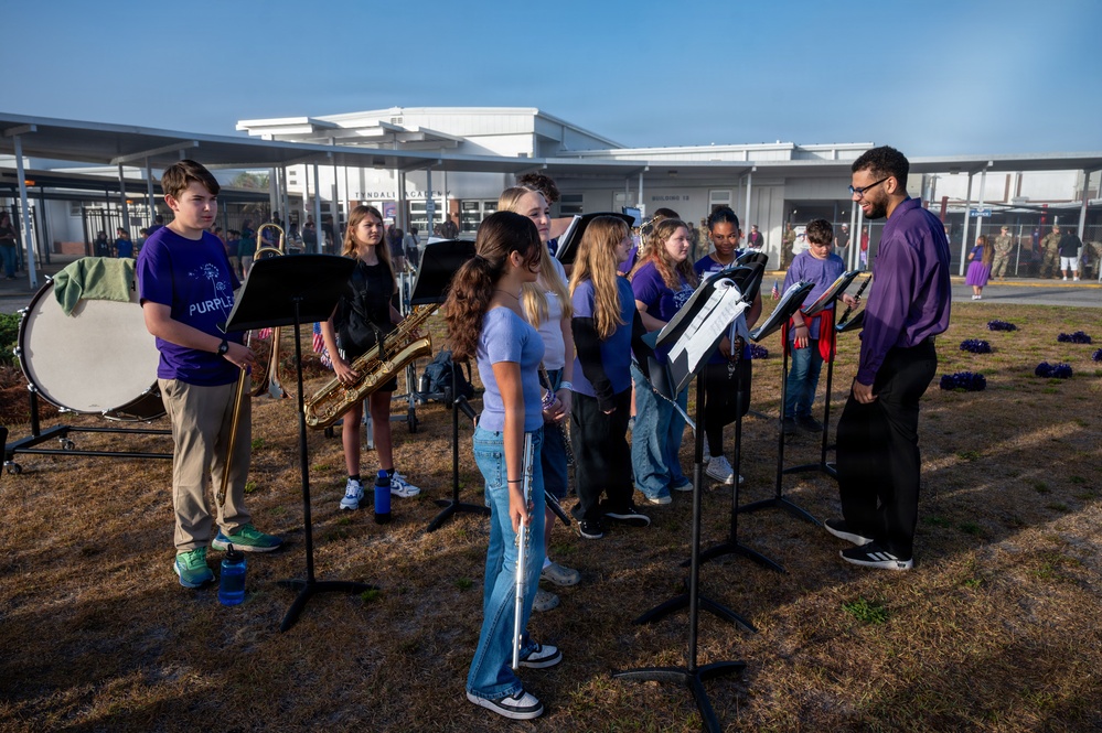 Tyndall Academy celebrates Purple Up Day