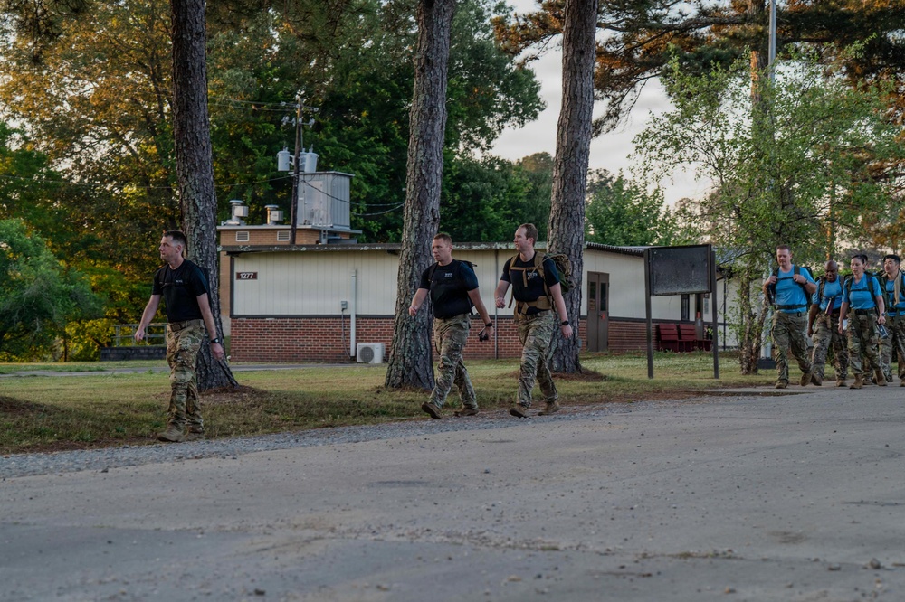 WOTS Class 26-04 Candidates execute week 4 ruck march