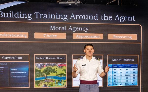 Cadets work with software using Lethal Autonomous Weapons Systems that analyzes tactical decisions, provides ethical score