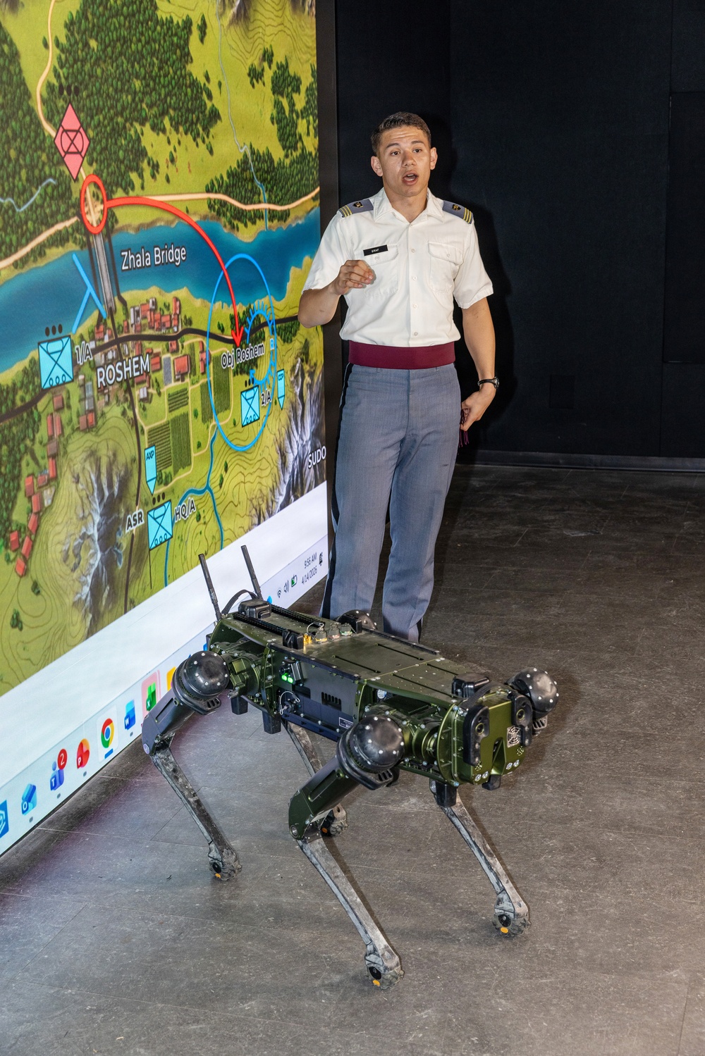 Cadets work with software using Lethal Autonomous Weapons Systems that analyzes tactical decisions, provides ethical score