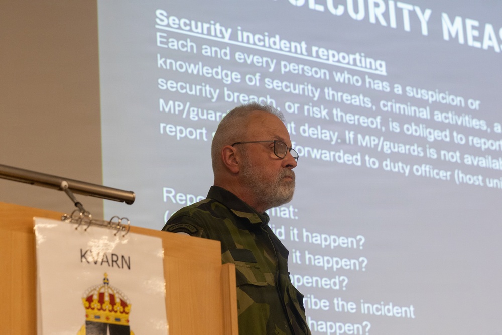 SWORD 26 | Combat Logistics Battalion 24 Receive Swedish Welcome Aboard Brief