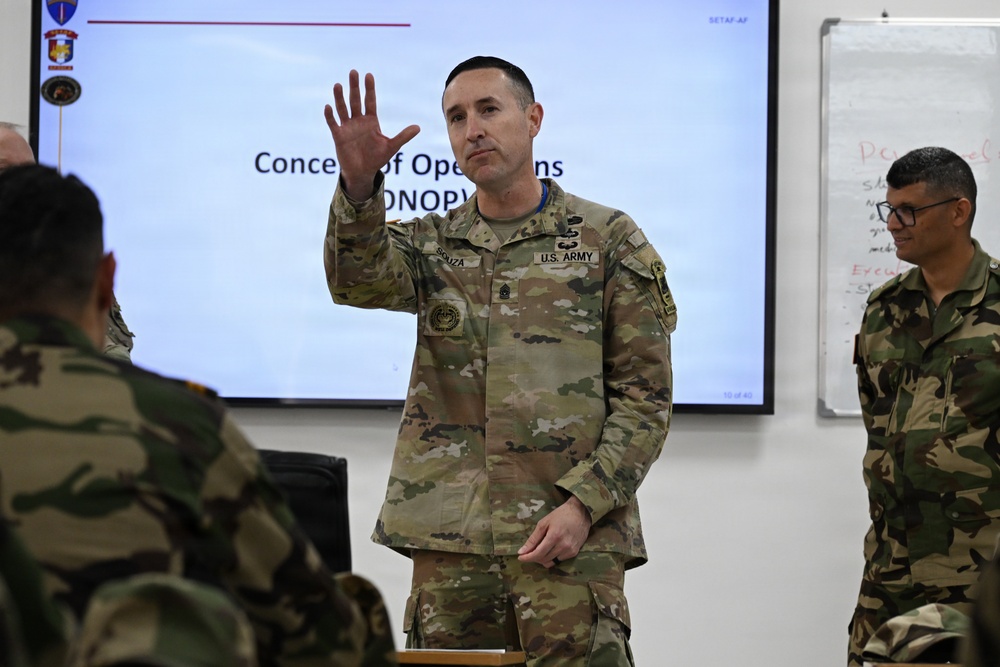 US service members participate in multinational academics during African Lion 26