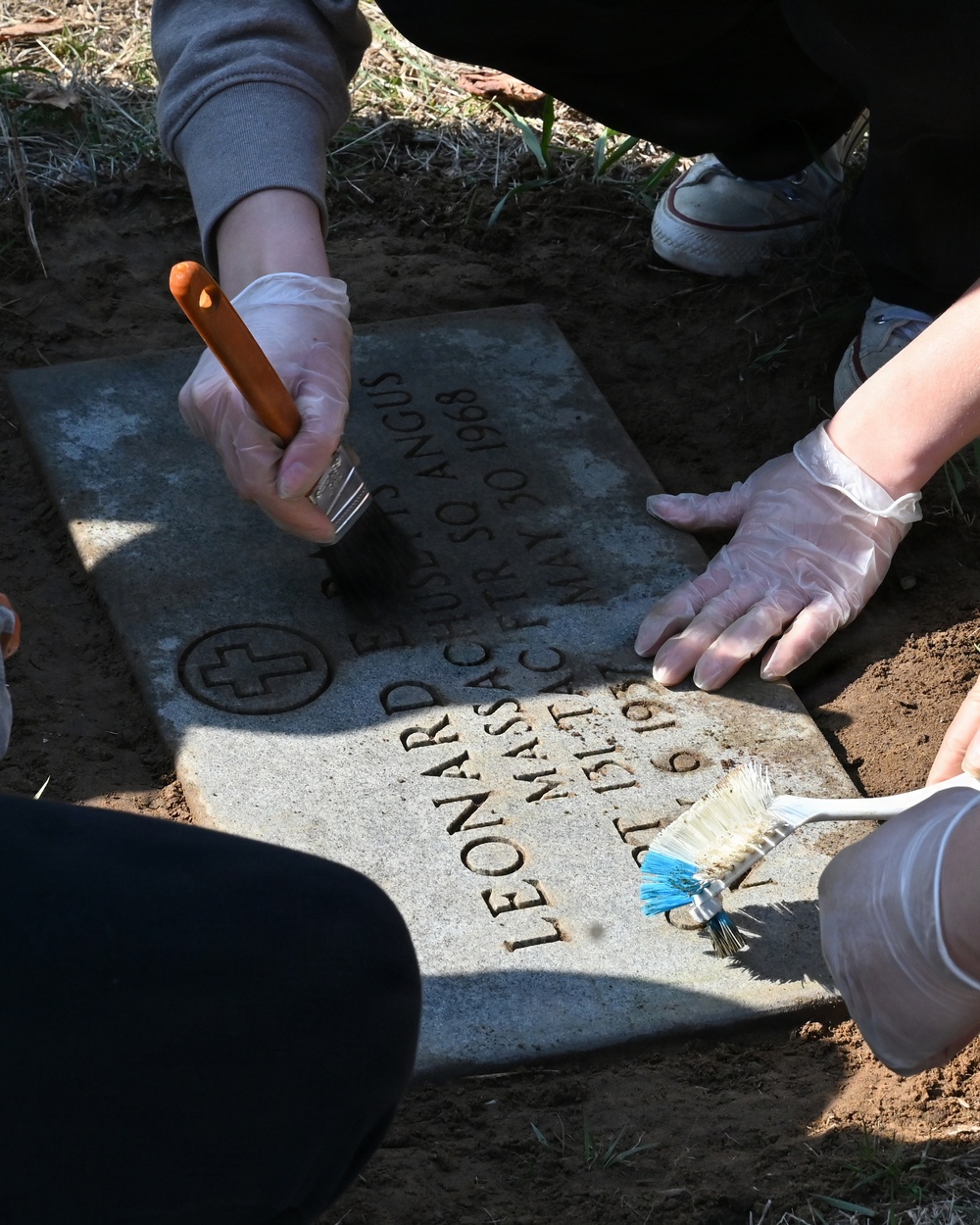 104th Fighter Wing volunteers with Westfield Graves Officer