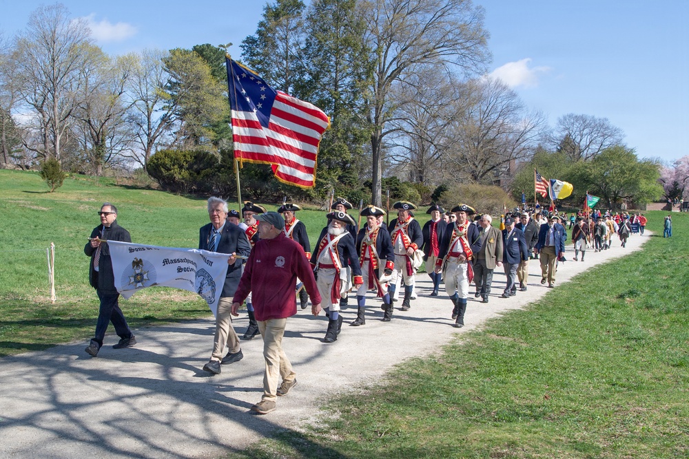 Hanscom AFB Airmen participate in Patriots’ Day parade honoring Revolutionary War origins