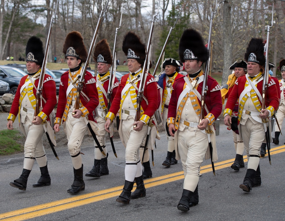 Hanscom AFB Airmen participate in Patriots’ Day parade honoring Revolutionary War origins
