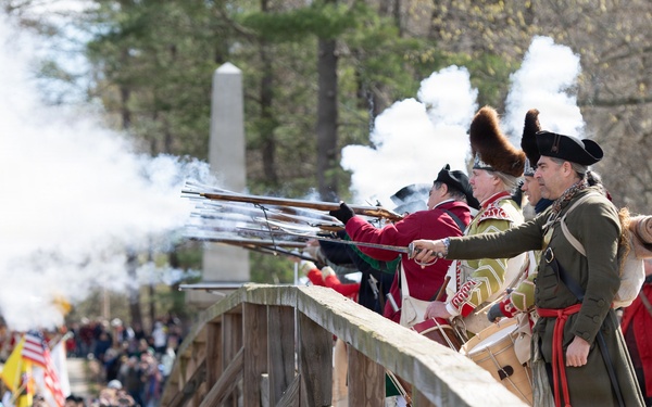 Hanscom AFB Airmen participate in Patriots’ Day parade honoring Revolutionary War origins
