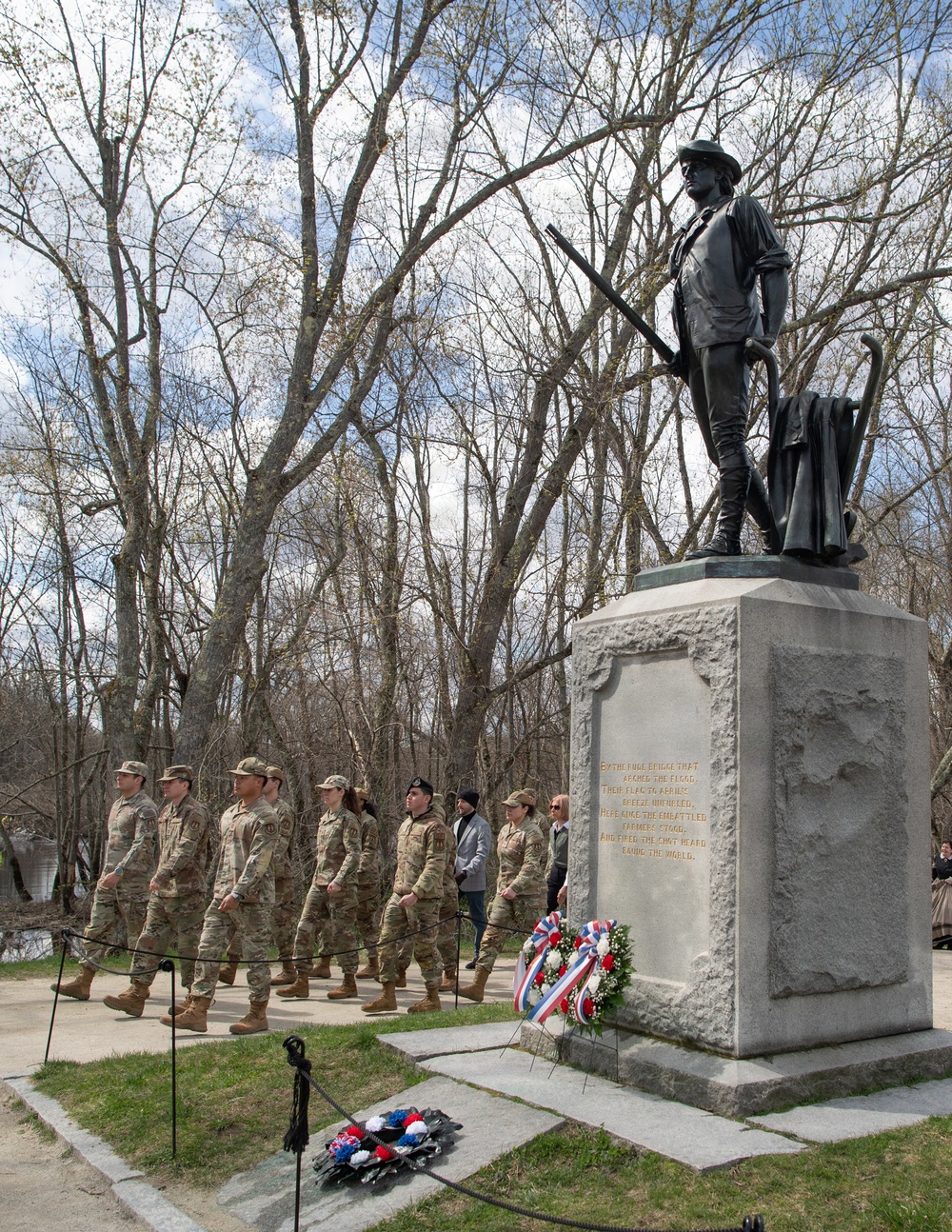 Hanscom AFB Airmen participate in Patriots’ Day parade honoring Revolutionary War origins