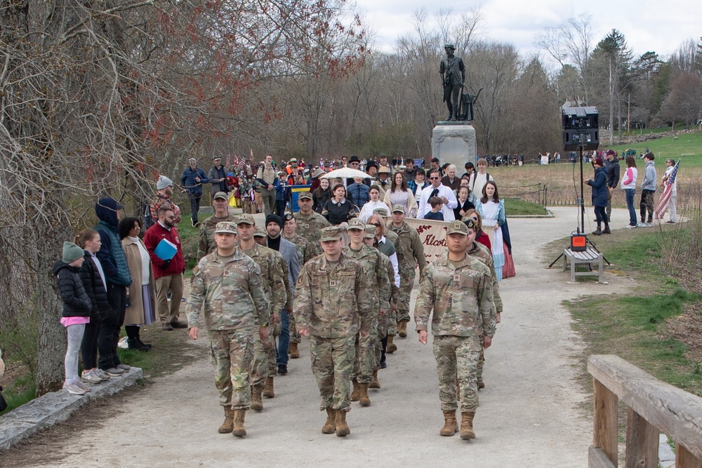 Hanscom AFB Airmen participate in Patriots’ Day parade honoring Revolutionary War origins