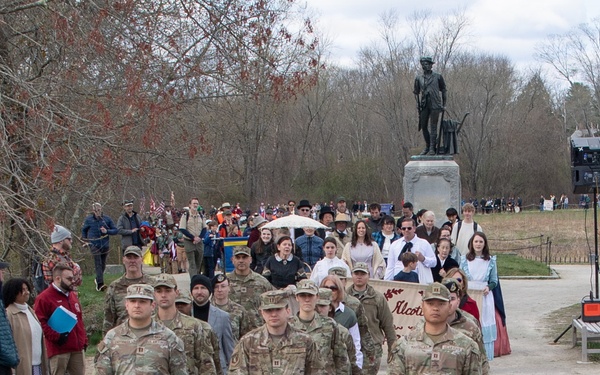 Hanscom AFB Airmen participate in Patriots’ Day parade honoring Revolutionary War origins