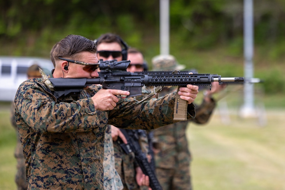Marines participate in an Infantry Team Trophy Match