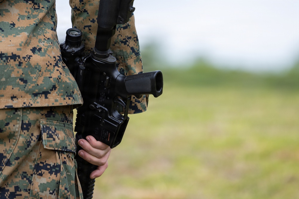 Marines participate in an Infantry Team Trophy Match