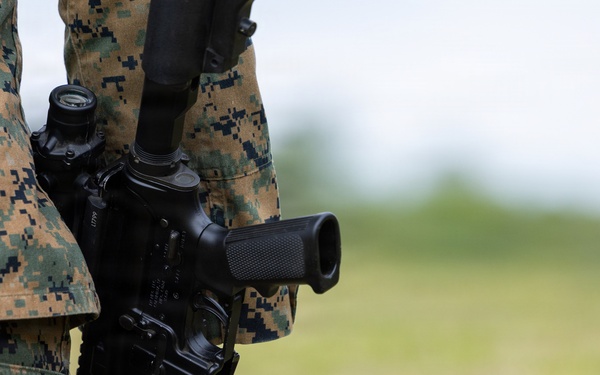 Marines participate in an Infantry Team Trophy Match