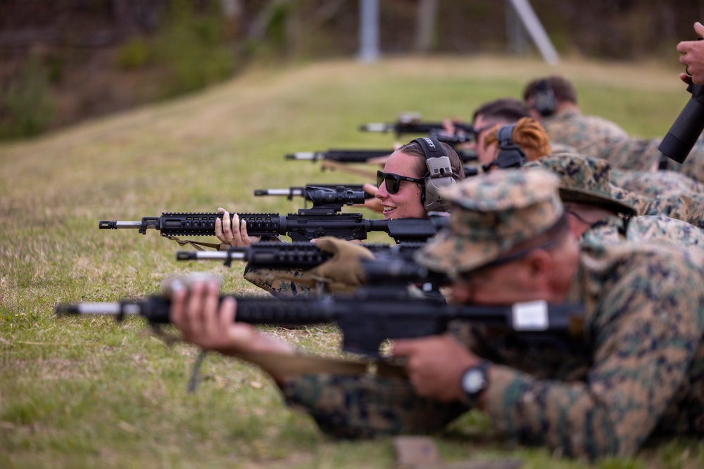 Marines participate in an Infantry Team Trophy Match