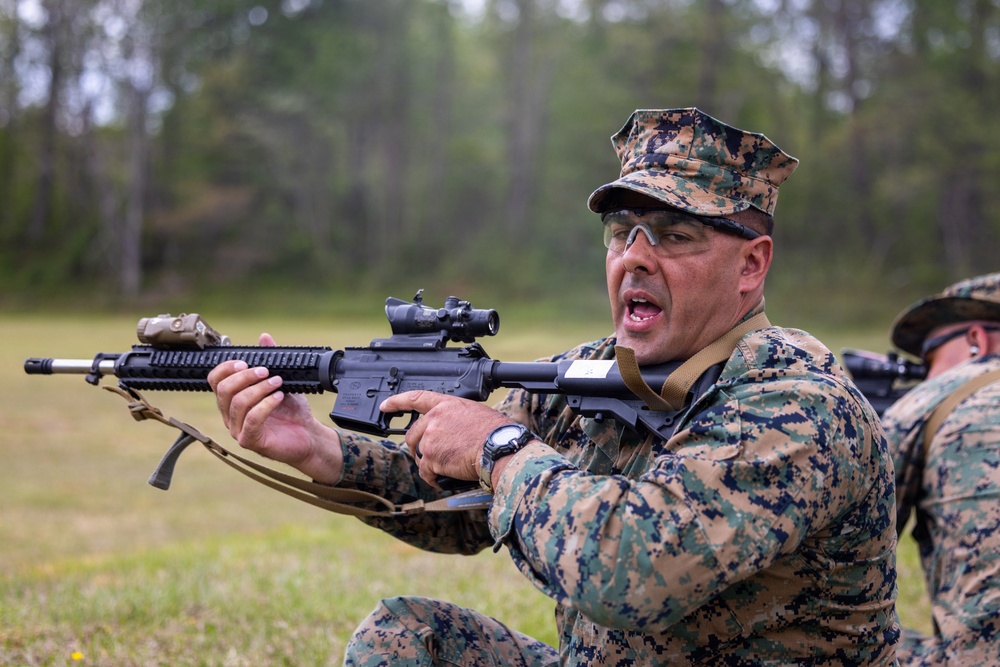 Marines participate in an Infantry Team Trophy Match
