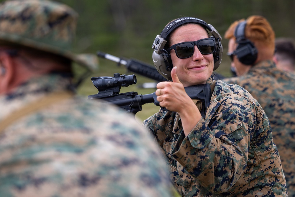 Marines participate in an Infantry Team Trophy Match