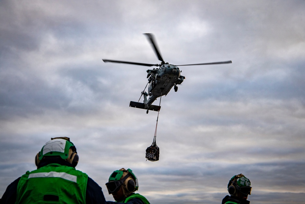 Nimitz Conducts Vertical Replenishment-at-Sea