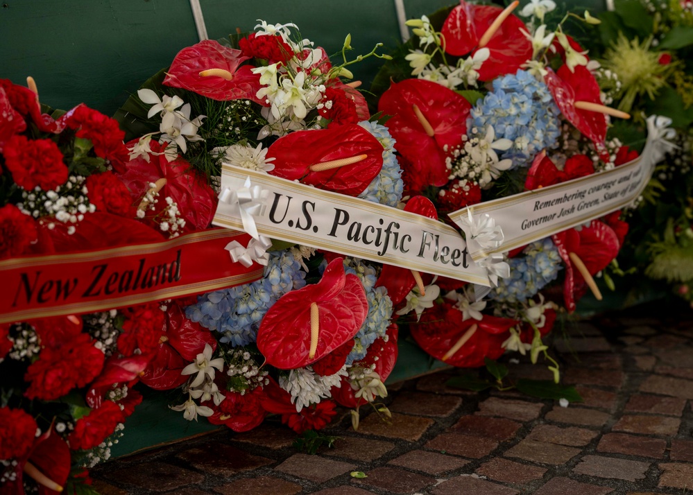 Adm. Steve Koehler, commander, U.S. Pacific Fleet, attends the Araw ng Kagitingan ceremony at the National Memorial Cemetery of the Pacific