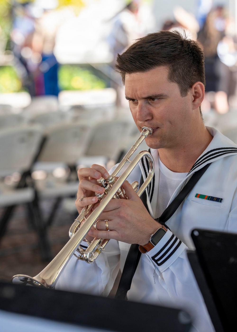 Adm. Steve Koehler, commander, U.S. Pacific Fleet, attends the Araw ng Kagitingan ceremony at the National Memorial Cemetery of the Pacific