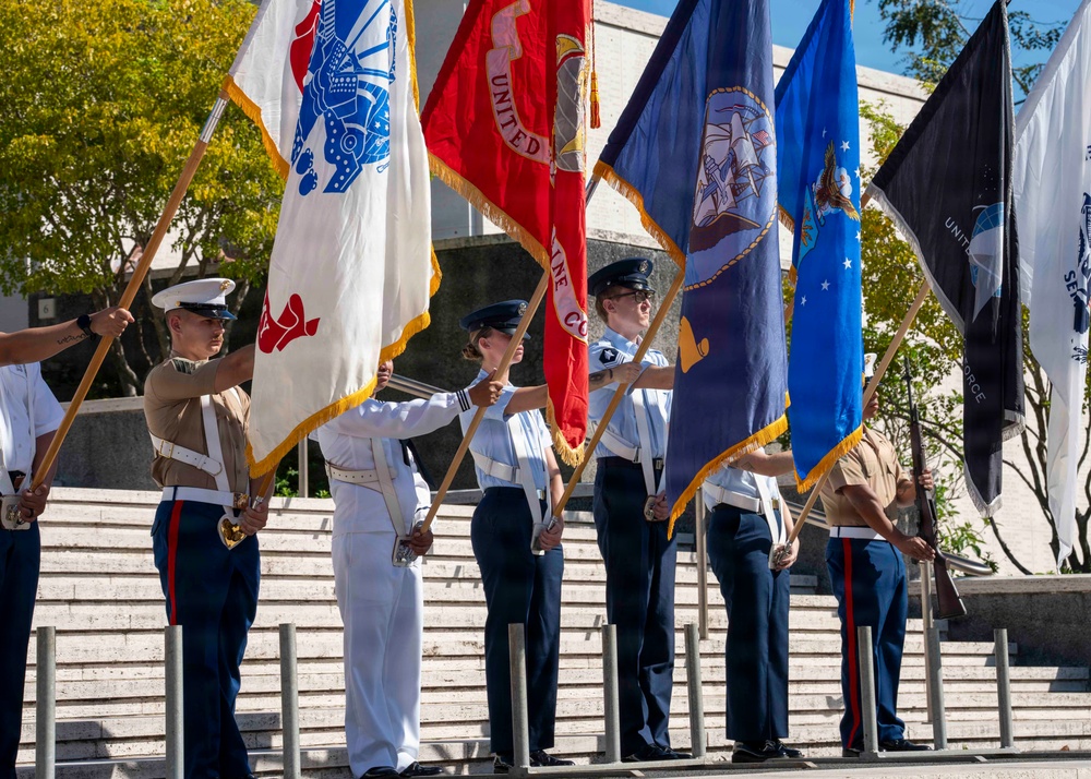 Adm. Steve Koehler, commander, U.S. Pacific Fleet, attends the Araw ng Kagitingan ceremony at the National Memorial Cemetery of the Pacific