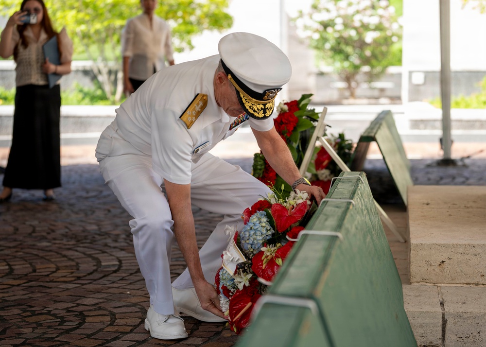 Adm. Steve Koehler, commander, U.S. Pacific Fleet, attends the Araw ng Kagitingan ceremony at the National Memorial Cemetery of the Pacific