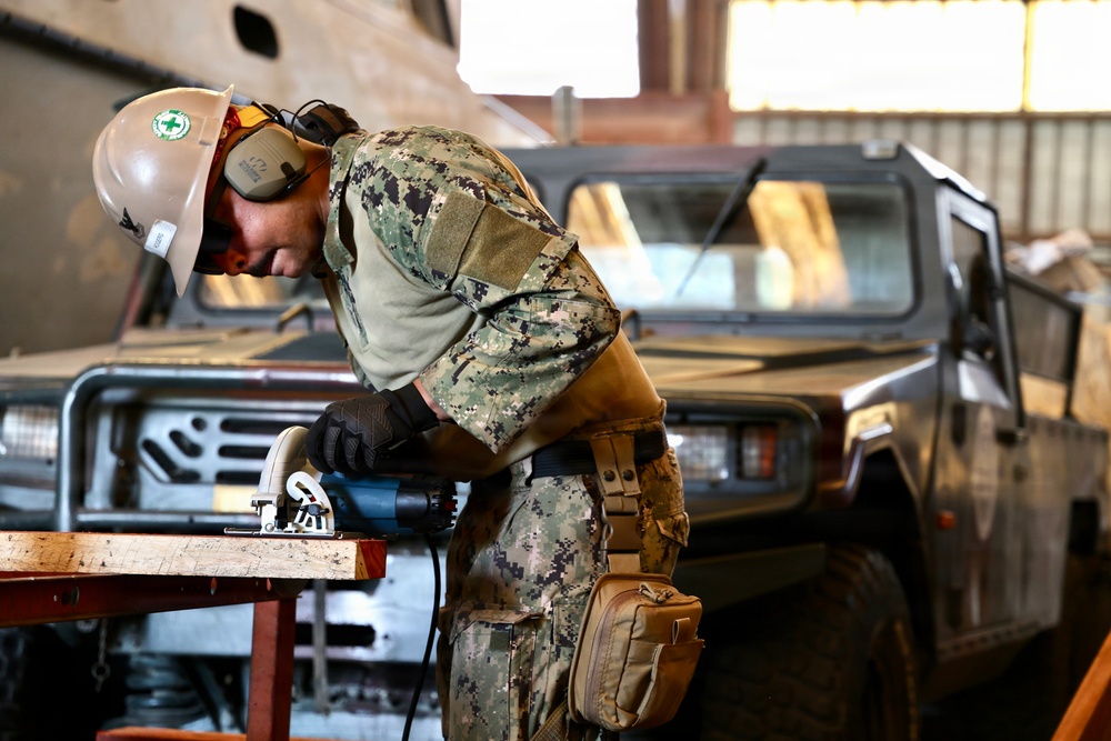Seabees Conduct Construction Training with Partner Forces During Exercise Obangame Express 2026