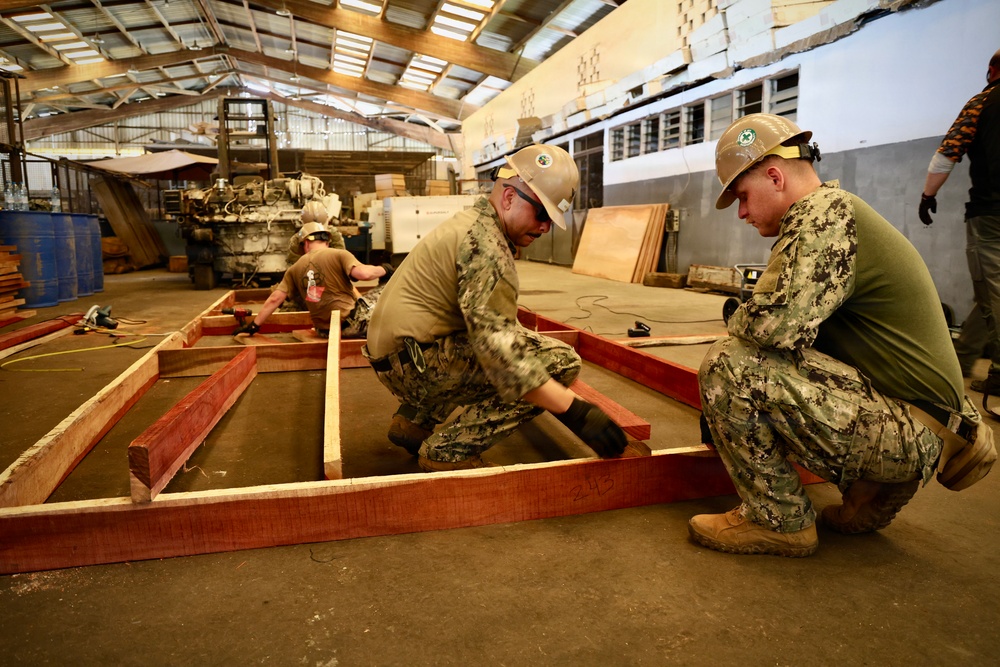 Seabees Conduct Construction Training with Partner Forces During Exercise Obangame Express 2026