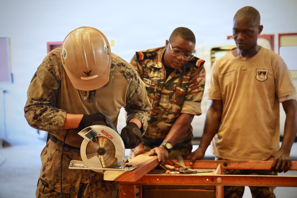 Seabees Conduct Construction Training with Partner Forces During Exercise Obangame Express 2026