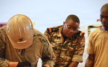 Seabees Conduct Construction Training with Partner Forces During Exercise Obangame Express 2026