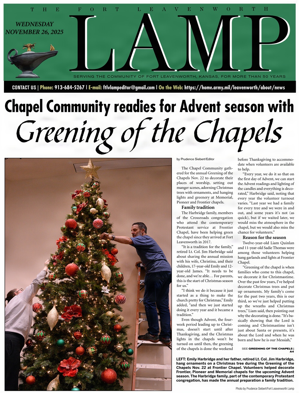 Fort Leavenworth Lamp earns awards in state journalism competition