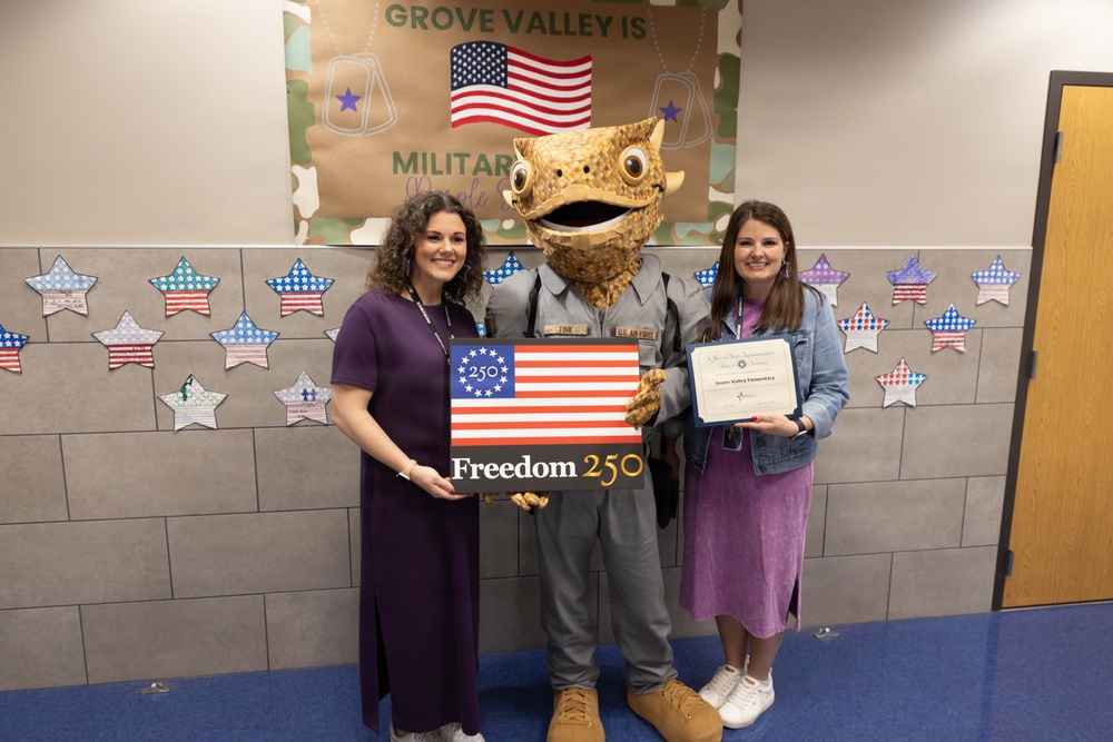 Grove Valley Elementary Purple Star Award