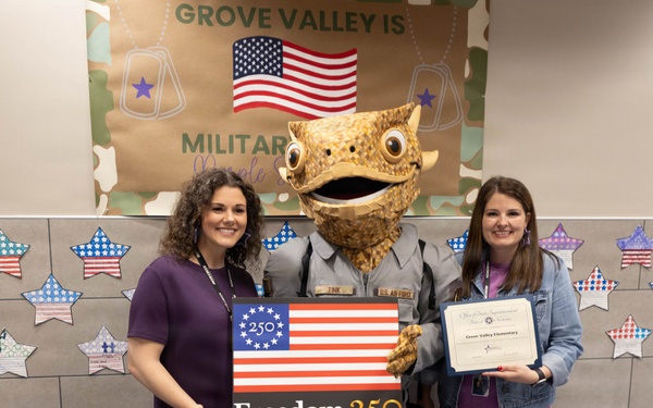 Grove Valley Elementary Purple Star Award