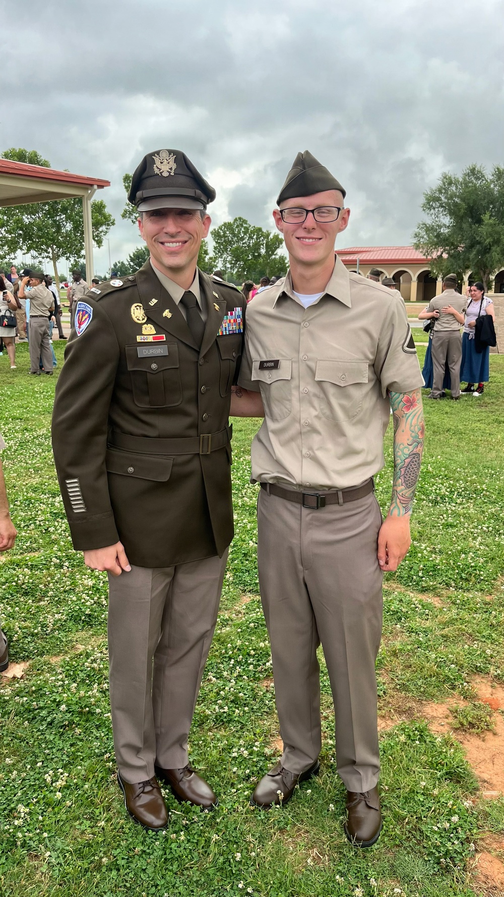 CW3 David Durbin and Spc. Christian Durbin BCT graduation