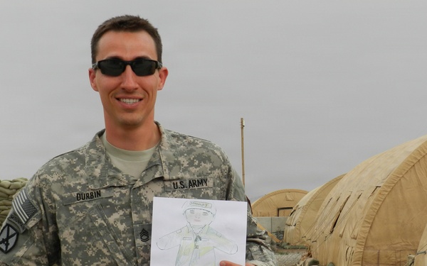 CW3 Durbin holds Flat Stanley