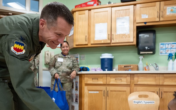 Celebrating Military Kids Day with the Commander