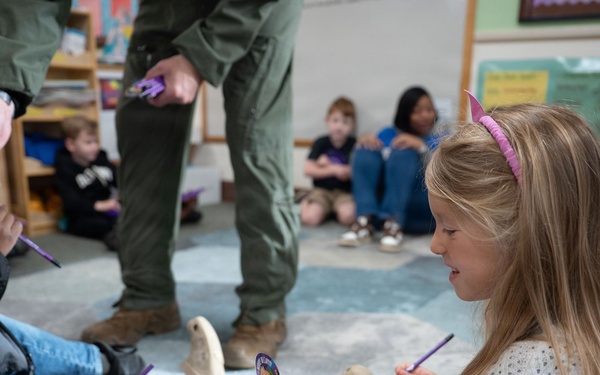 Celebrating Military Kids Day with the Commander